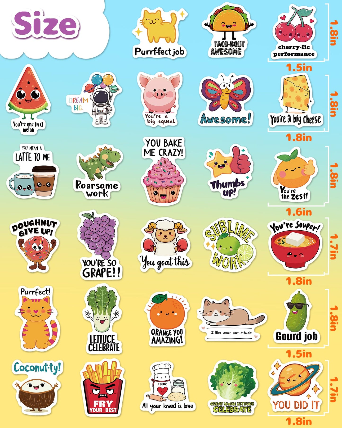 pcnearty 100 Pcs Cute Kids Stickers – Waterproof Vinyl Pack for Water Bottles & Laptops