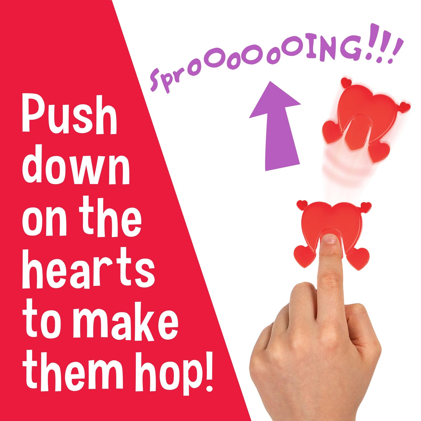 Peaceable Kingdom 28 Hopping Hearts Valentines for Classroom — Kid-Friendly Valentine Cards