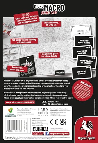 MicroMacro: Crime City – Cooperative Detective Board Game by Pegasus Spiele (1-4 Players)