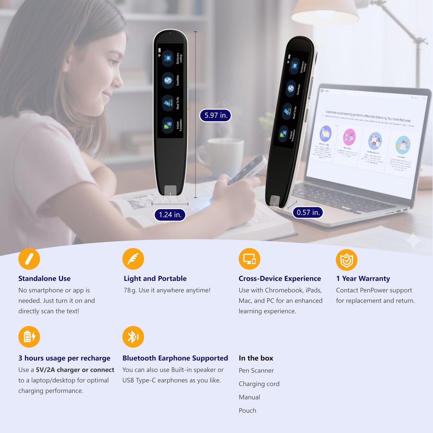 WorldPenScan AI Reader — AI Reading Buddy & Dictionary for Kids | PenPower