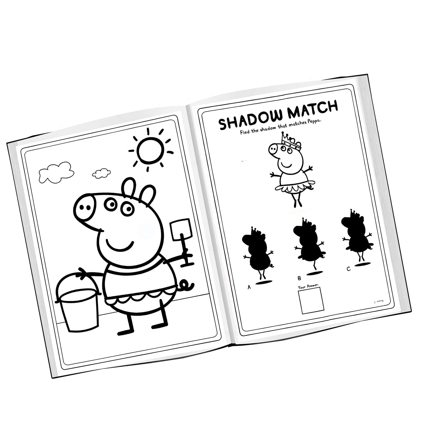 Peppa Pig Coloring and Activity Set – 80-Page Coloring Book, Stickers & Door Hanger