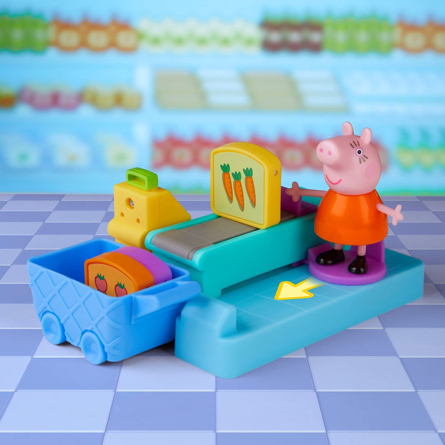 Peppa Pig Peppa’s Adventures Supermarket Playset – 2 Figures & 8 Accessories | Ages 3+
