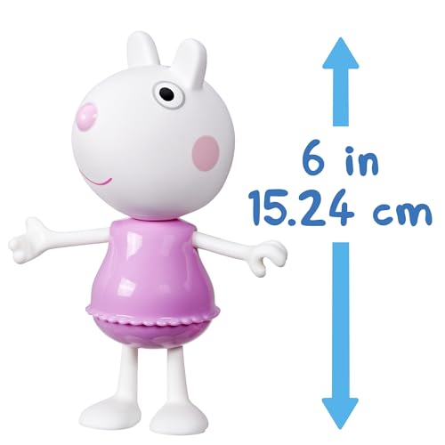 Peppa Pig Suzy Sheep Dress-Up Figure with 6 Easy-On Accessories — 6-Inch Preschool Toy