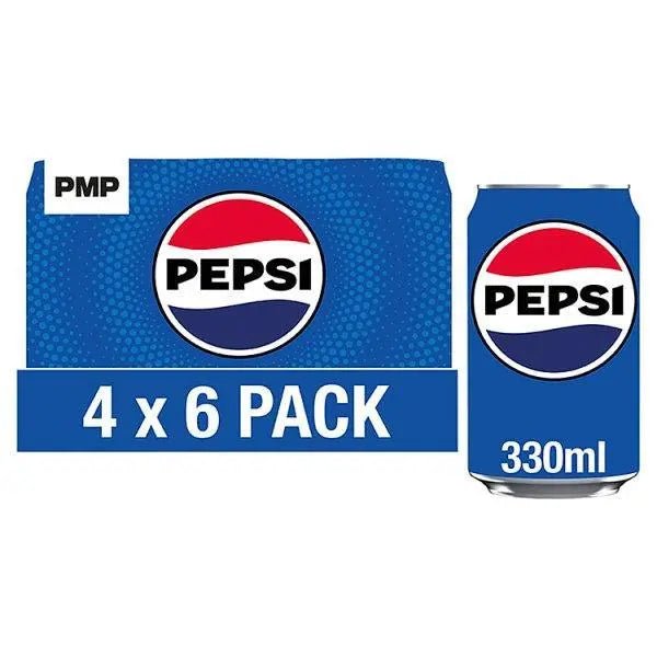 Pepsi Cola Cans 6 x 330ml (Case of 4)