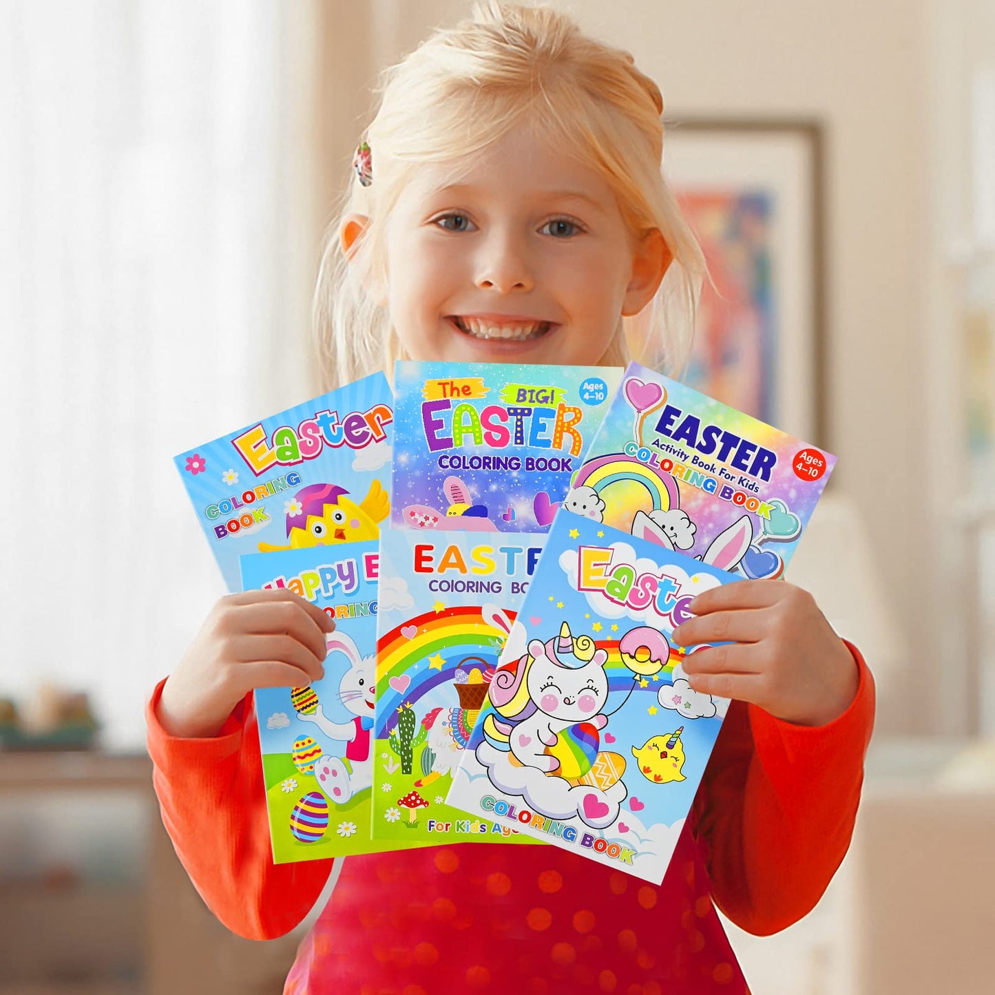 PERFQU 12-Pack Easter Coloring Books for Kids — Party Favors & Basket Stuffers