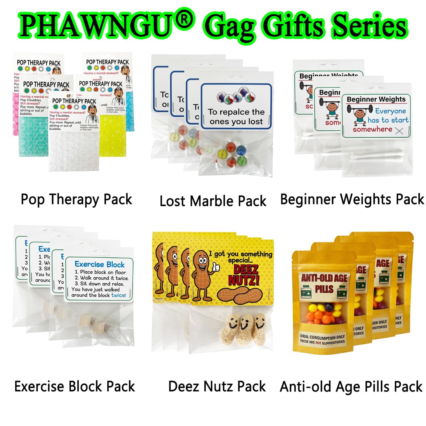 PHAWNGU 2 Pack Gag Gifts – Anti-Farting Pill Box for Men