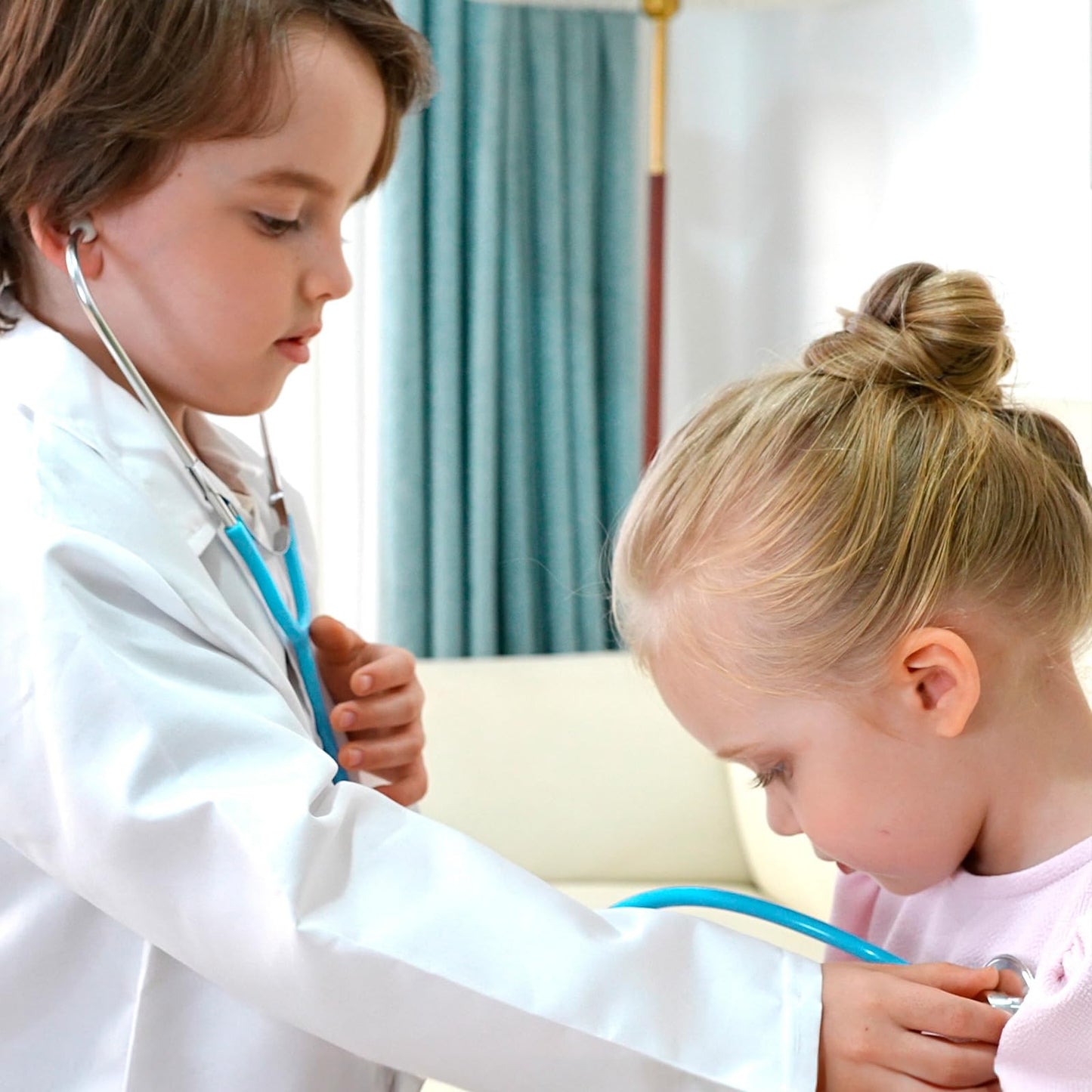 Phobby Kids Stethoscope Toy – 2 Pack Real Working Doctor Play Set (Blue and Pink)