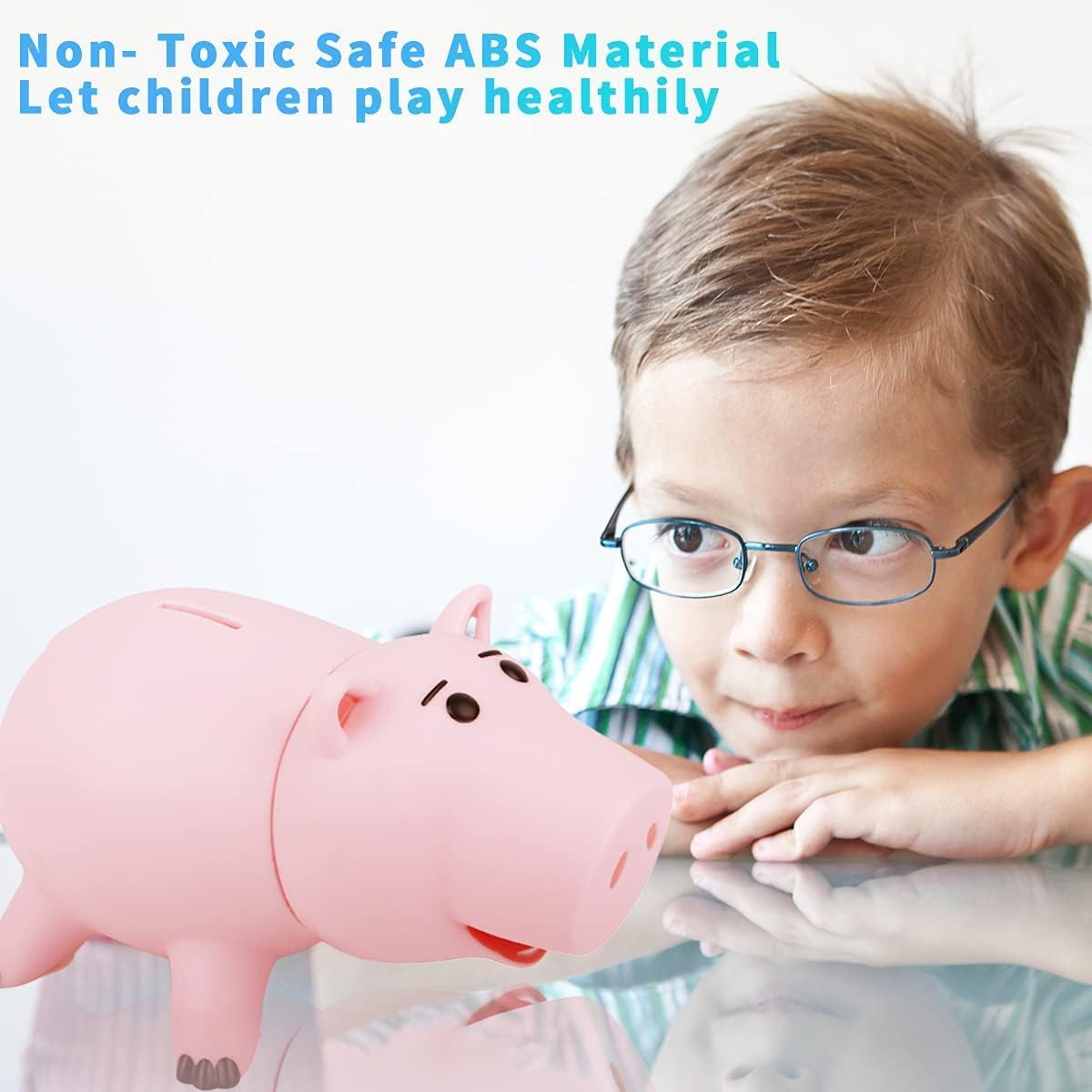 PHOCAS Hairphocas Pink Pig Money Box – Cute Piggy Bank for Kids, Gift Box Included