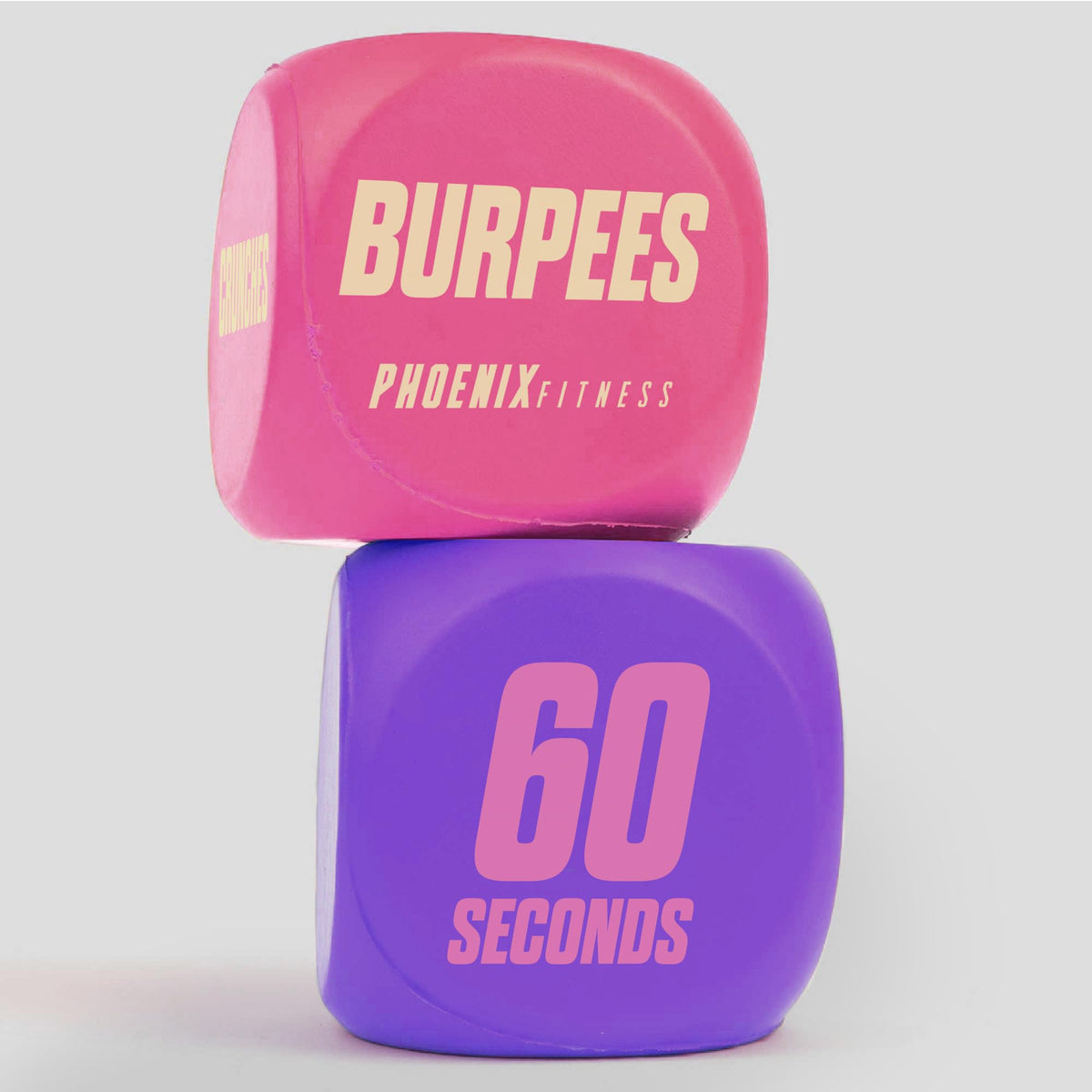 Phoenix Fitness Exercise Dice - Cardio & HIIT Workout Dice for Home, Gym & Classes (Pink)