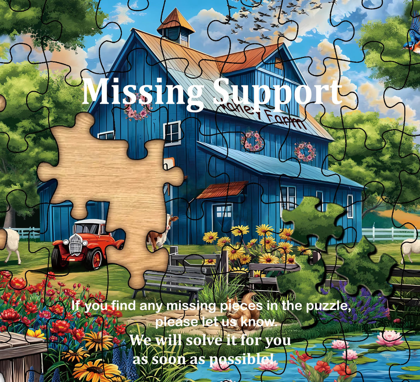PICKFORU Farm Puzzles for Adults – 1000 Pieces Country Life Landscape
