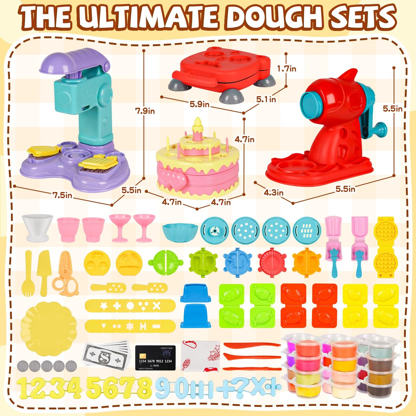 Pickuparts 4-in-1 Dough Sets for Kids – 87 PCS Kitchen Play Tools (Ages 3-8)