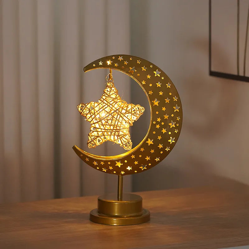 Casual Romantic Simple Style Moon Iron Indoor Graduation Night Lights Led Lights Night Lights
