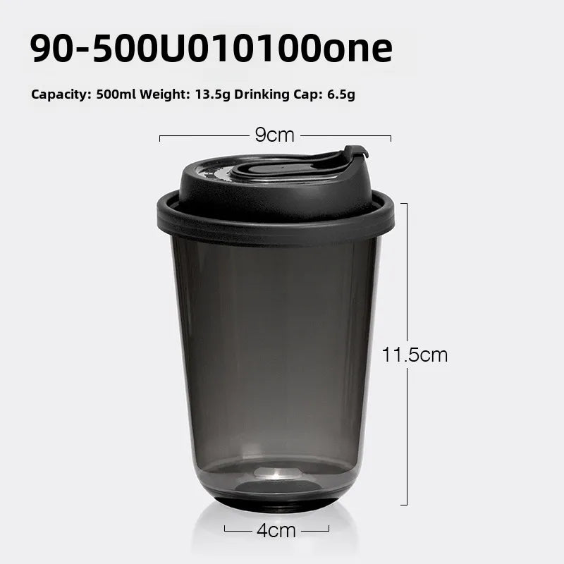 Horn flower disposable cup black plastic ice coffee cup PET cold drink Net red milk tea small black cup with lid