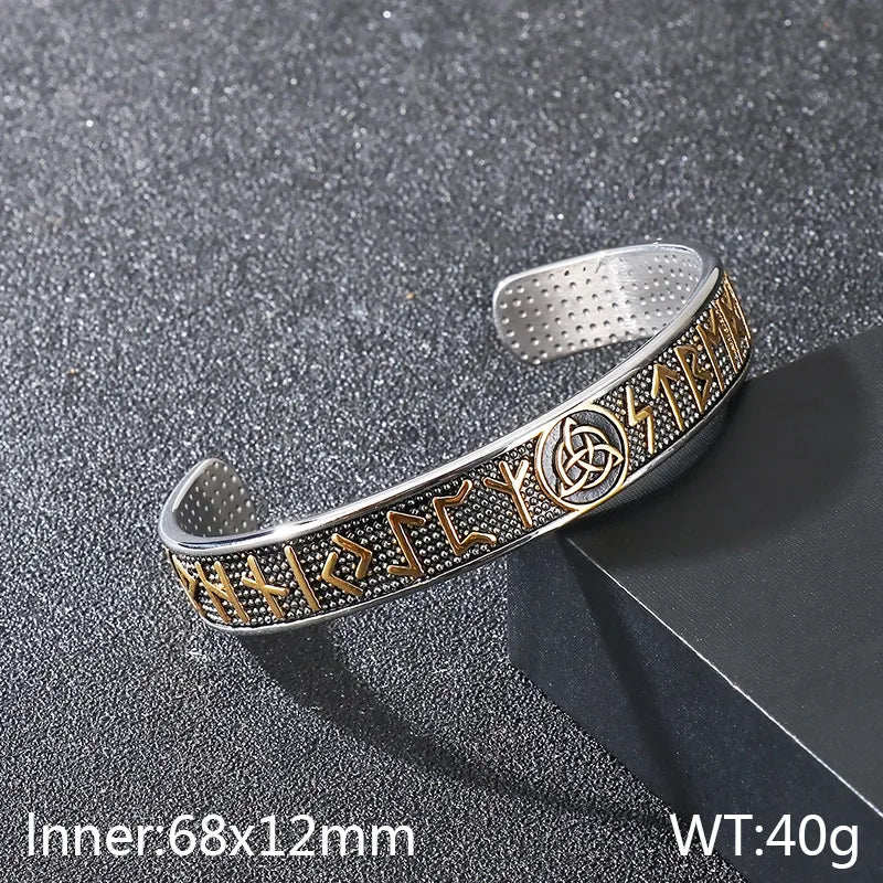 Hip-Hop Geometric 304 Stainless Steel 18K Gold Plated Men's Bangle Men Cuff & Bangle