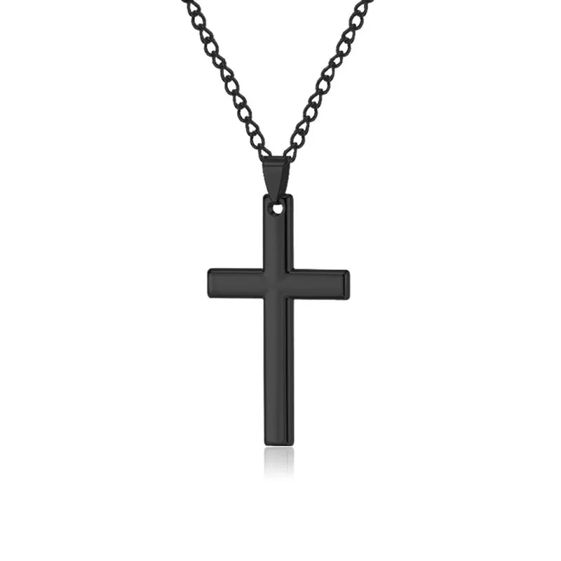 retro cross alloy plating men's pendant necklace