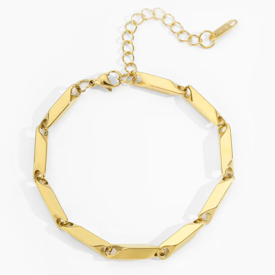 Simple Style Rhombus 304 Stainless Steel Bracelets In Bulk