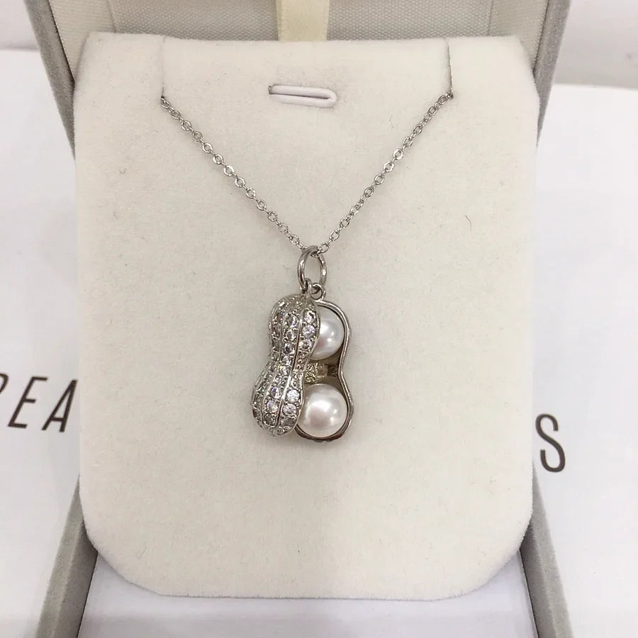 Zhuji Shanxia Lake Natural Freshwater Pearl Pendant Light Luxury High-end Peanut Pearl Pendant Jewelry Wholesale