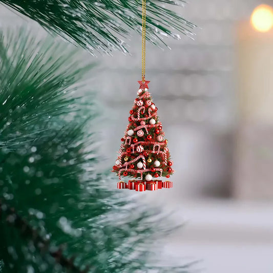 Acrylic Christmas Tree Decoration Outdoor Festive Flat Modern Art Decorations Home Color Balls Christmas Ornaments