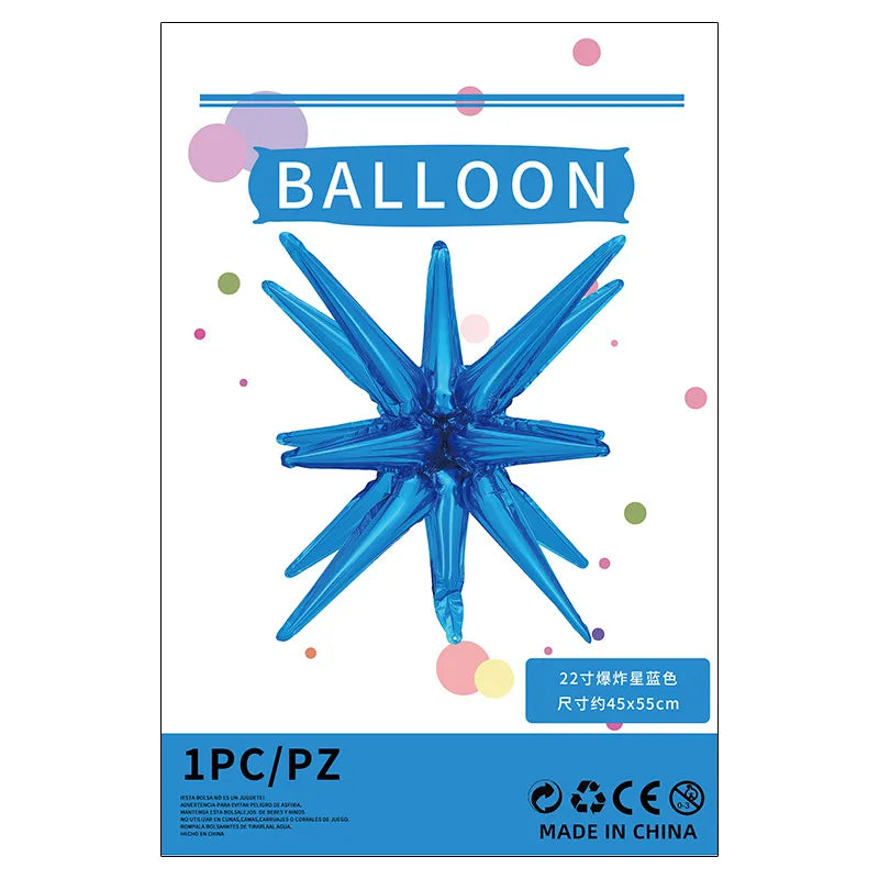 Casual Explosion Star Aluminum Film Party Festival Balloons