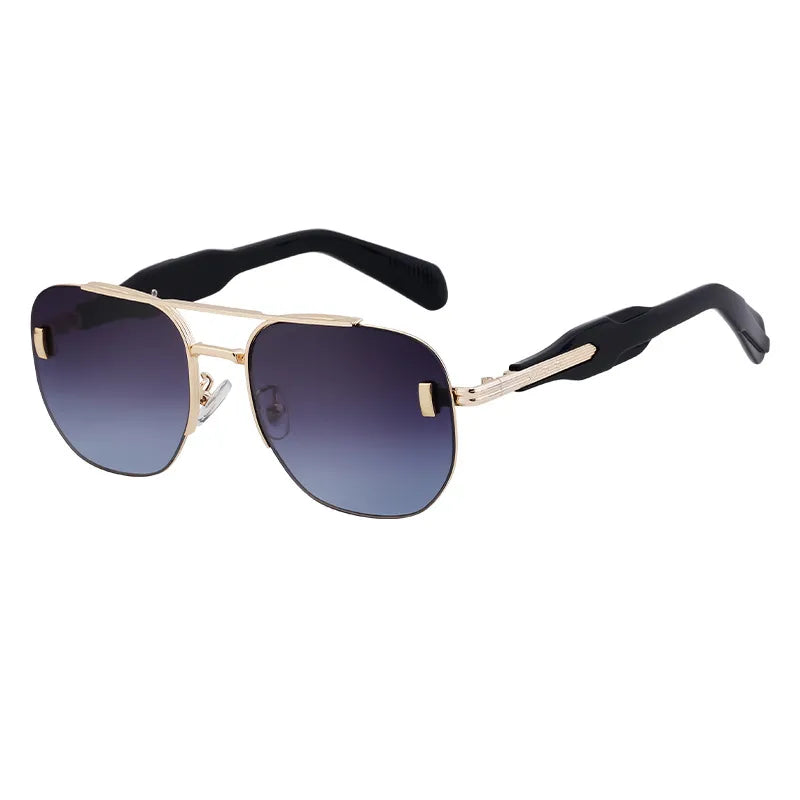 Vacation Solid Color Pc Tinted Lenses Square Full Frame Men's Sunglasses