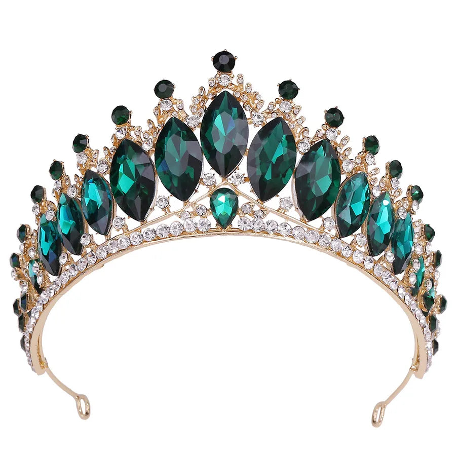 retro crown alloy inlay crystal rhinestones crown 1 piece