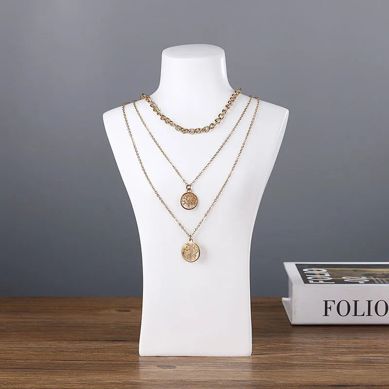 elegant portrait resin jewelry display bust