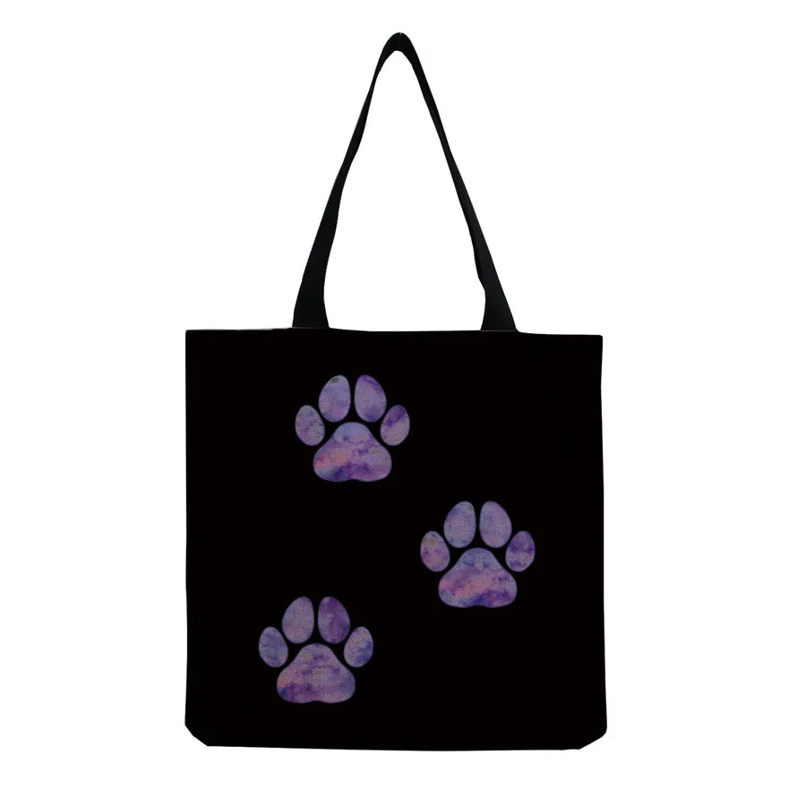 women's simple style letter shopping bags