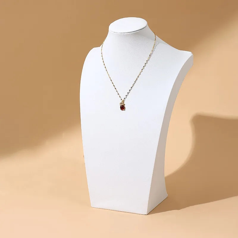 Velvet Jewelry Necklace Display Stand Counter Top Fashionable Mannequin Head Model Premium Feel Stitching Process