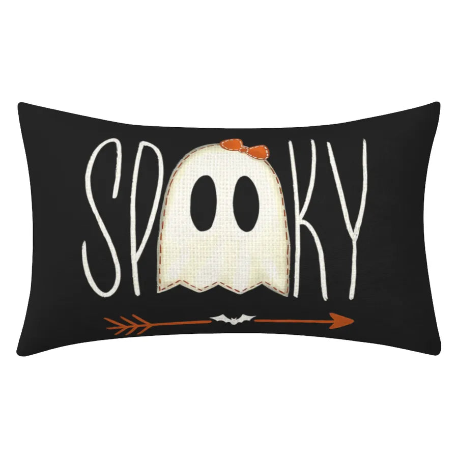 Halloween Cute Funny letter Ghost Polyester Pillow Cases Couch & Sofa Decor