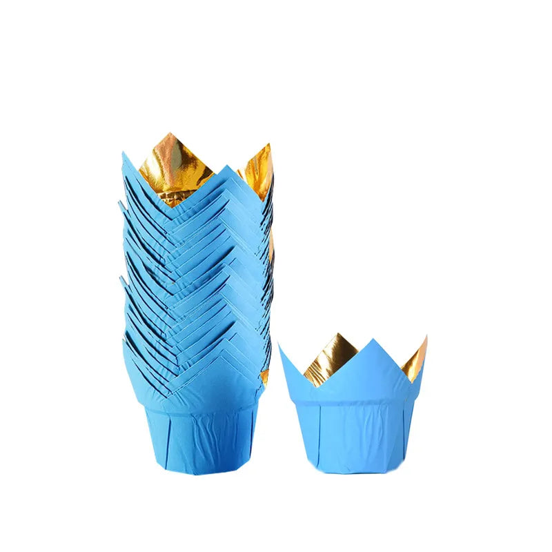 Simple Style Solid Color Single-Sided Aluminum Composite Paper cake cups