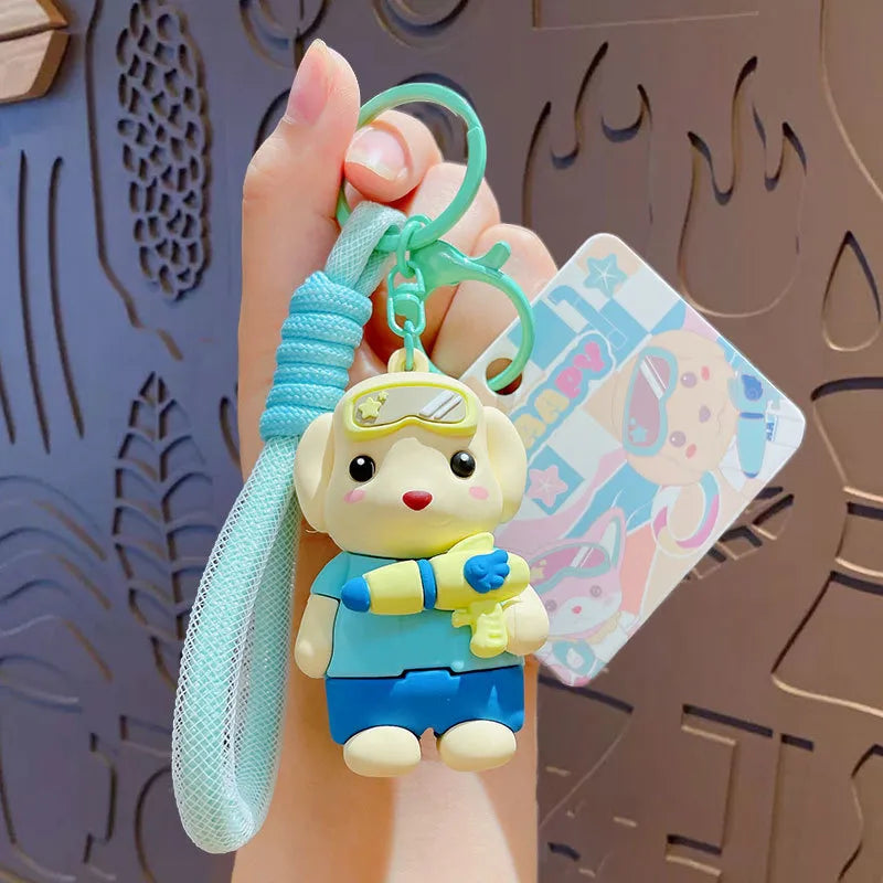 1 Piece Cute Cartoon Character PVC Unisex Bag Pendant Keychain