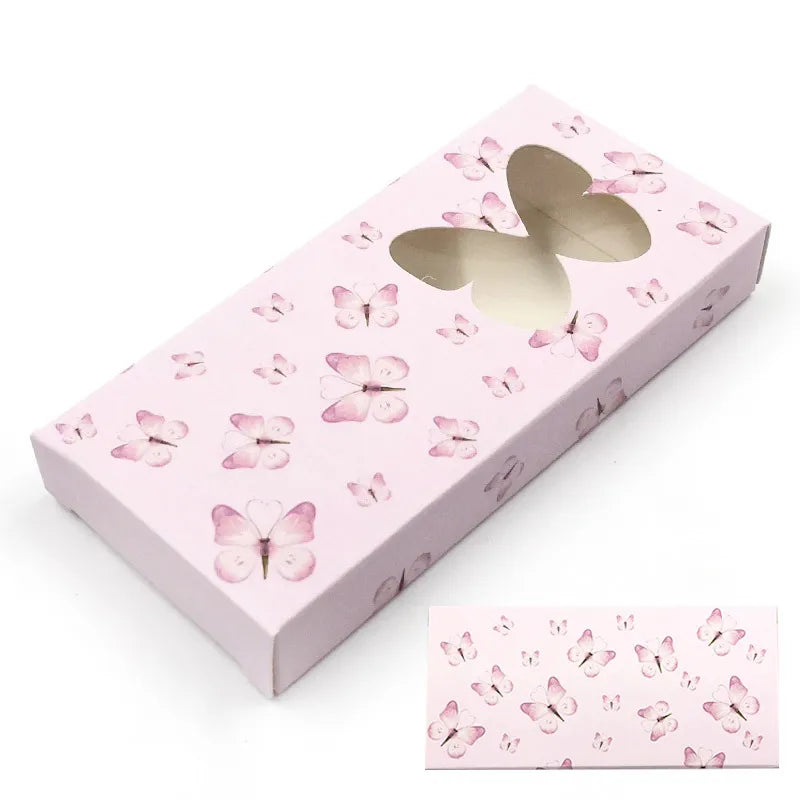 fashion new butterfly window false eyelash card paper rectangular box