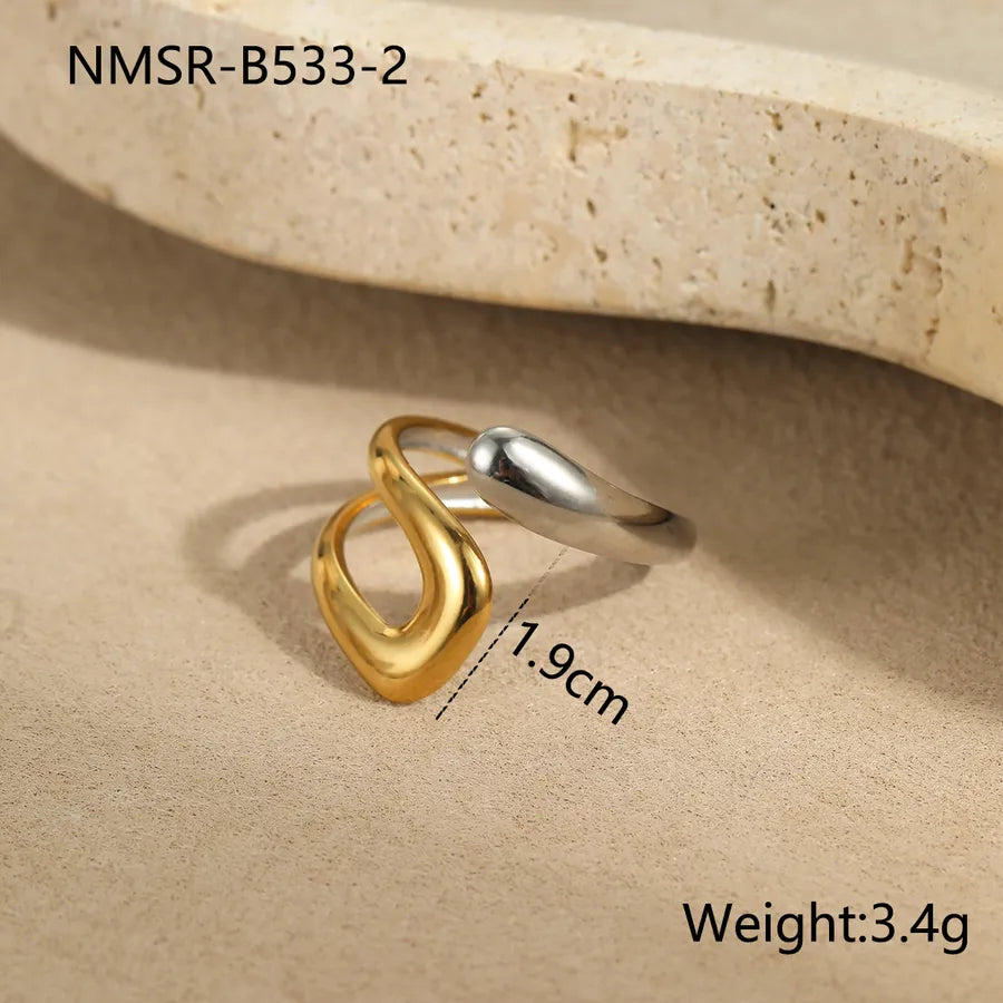Wholesale Jewelry Cool Style Round Ball 304 Stainless Steel Open Rings