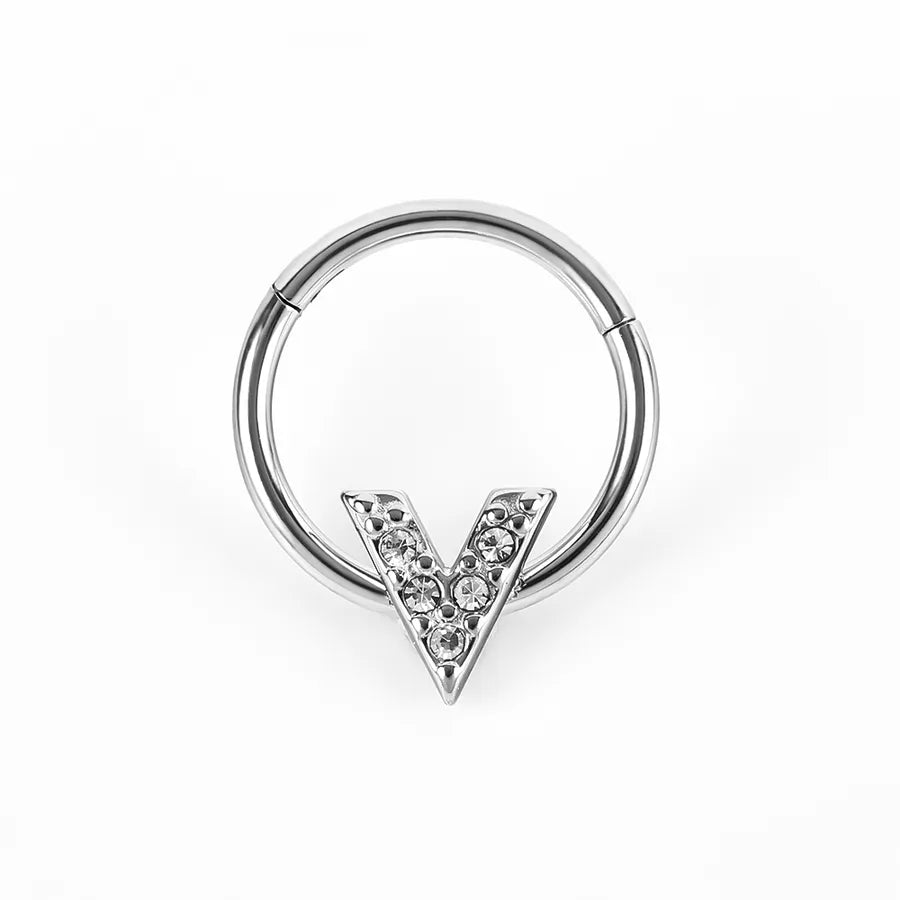 1 Piece Nose Rings & Studs Shiny Solid Color 304 Stainless Steel Inlay Zircon Nose Rings & Studs