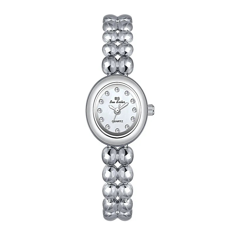 Elegant Color Block Single Folding Buckle Quartz Watch Women's Watches