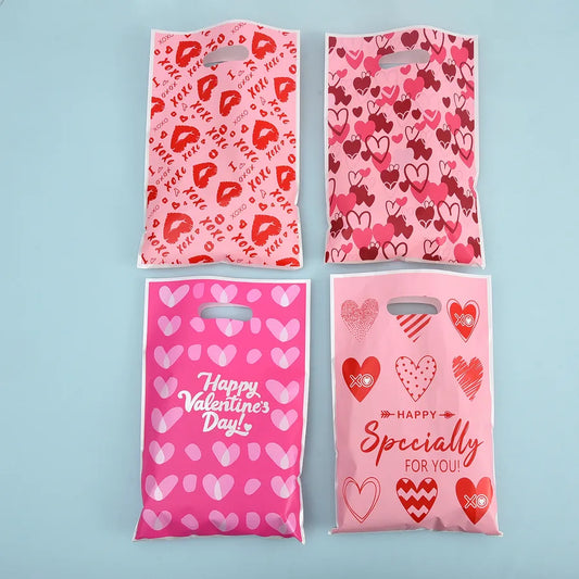 Valentine'S Day Romantic letter Red Heart Plastic Date Gift Wrapping Supplies Gift Wrapping Supplies 1 Set