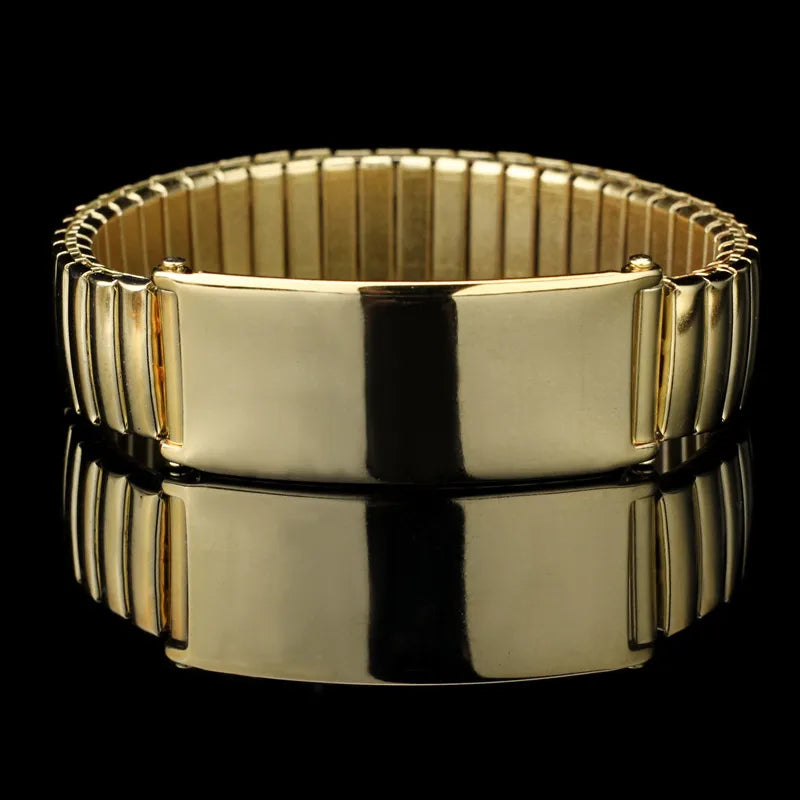 simple style geometric titanium steel plating men's bracelets