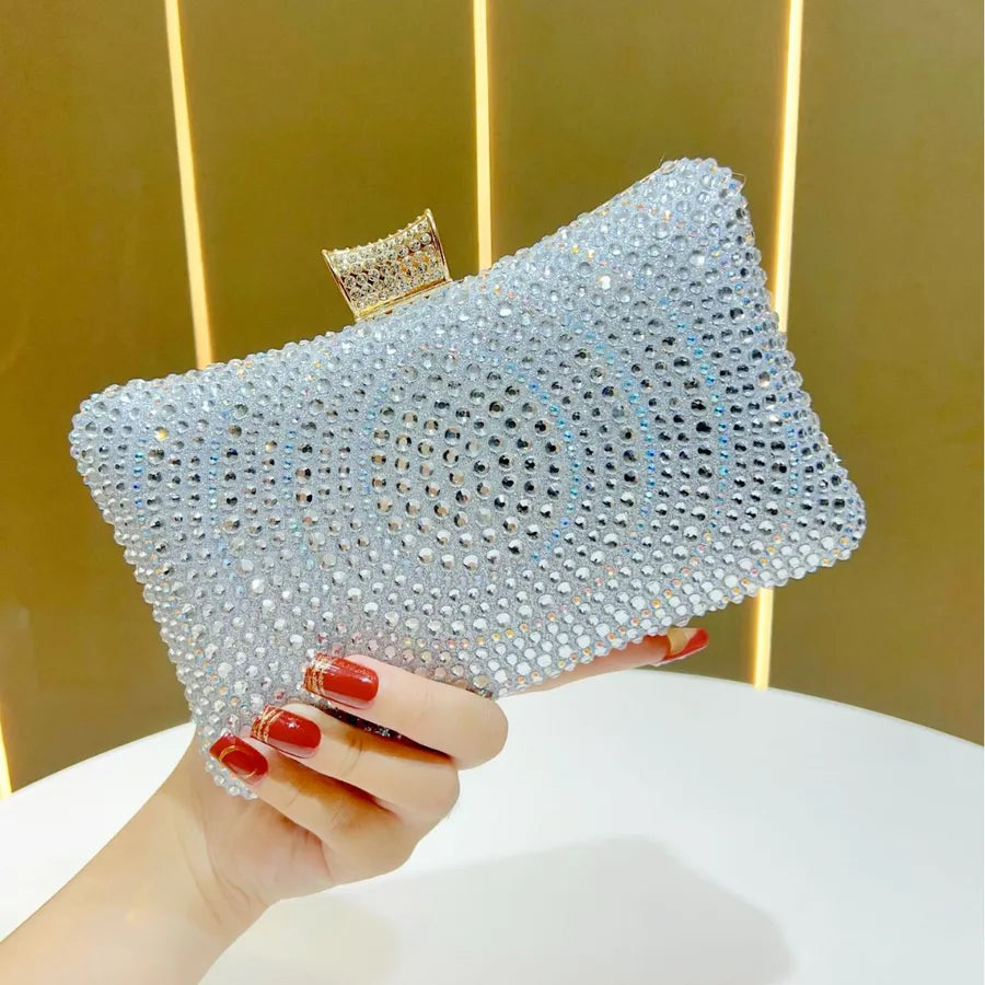 Fashionable Versatile Luxury Rhinestone Evening Bag High-End Sensation Lady Handheld Bag Women Elegant Atmosphere Dinner Bag