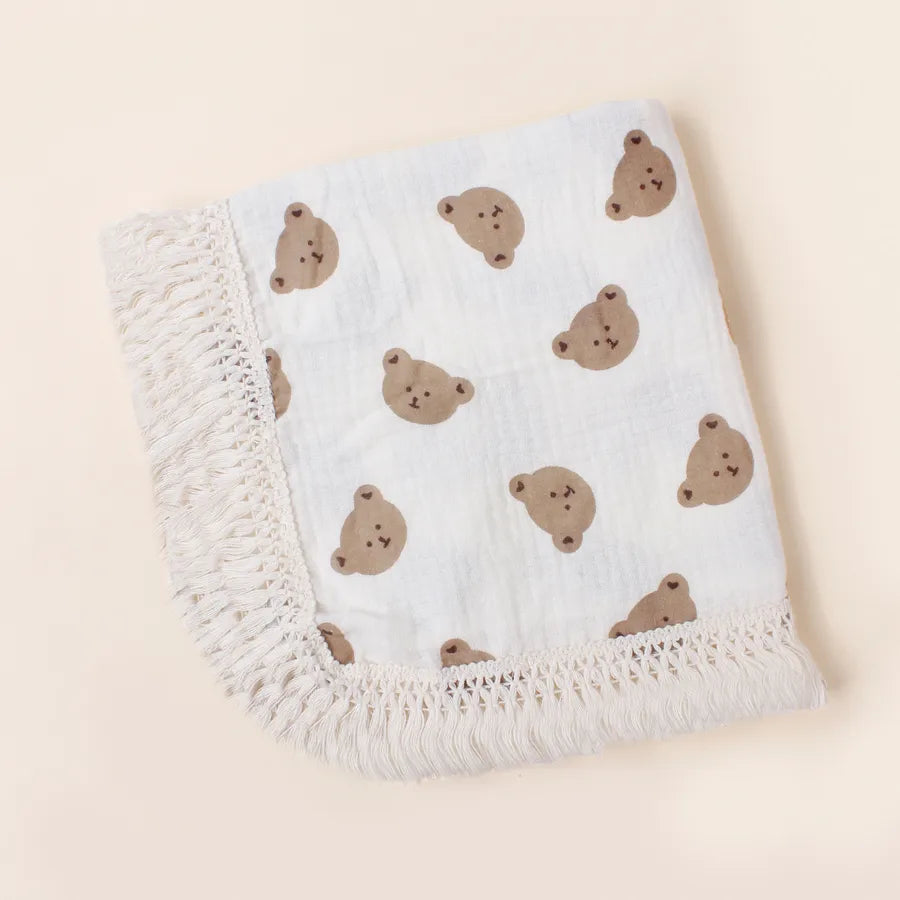 simple style solid color printing cotton baby bedding
