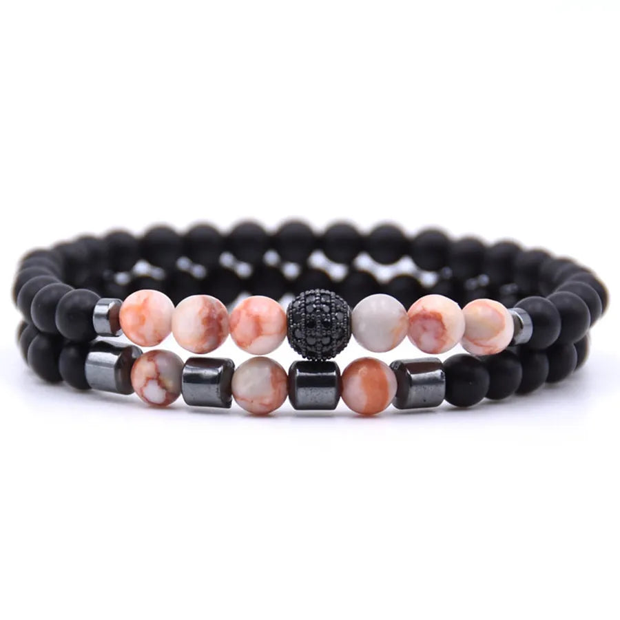 Simple Style Color Block natural stone Bracelets In Bulk