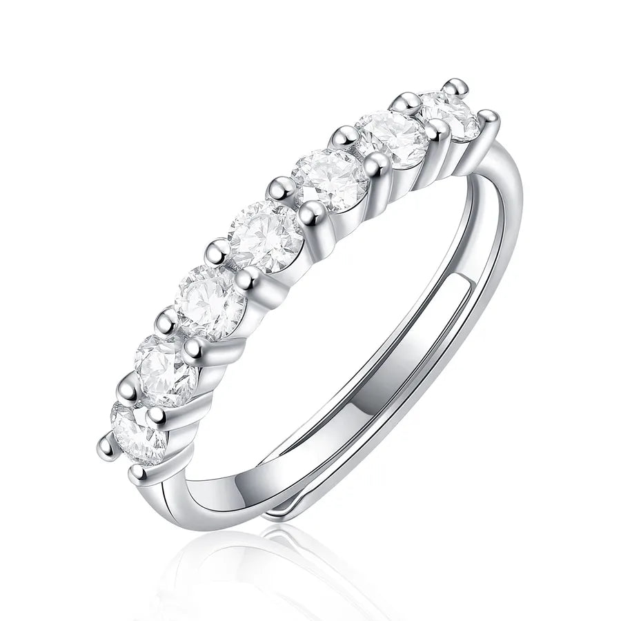 Moissanite 925 Sterling Silver Rings Geometric Rings
