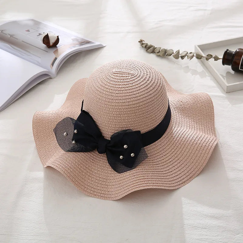 Women's Korean Style Flower Flowers Side Of Fungus Straw Hat