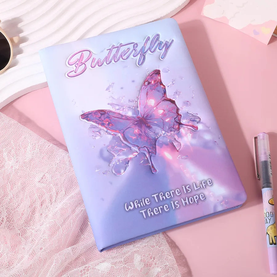 Portable Dream Butterfly Mini Notebook Elegant Portable Diary Book For Girls Handy Personalized Note Book Novelty Design