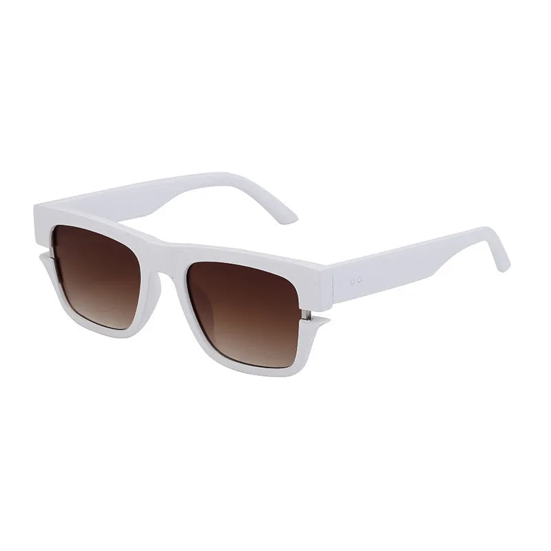 Vacation Solid Color Tac Gradient Tinted Lenses Square Full Frame Men's Sunglasses