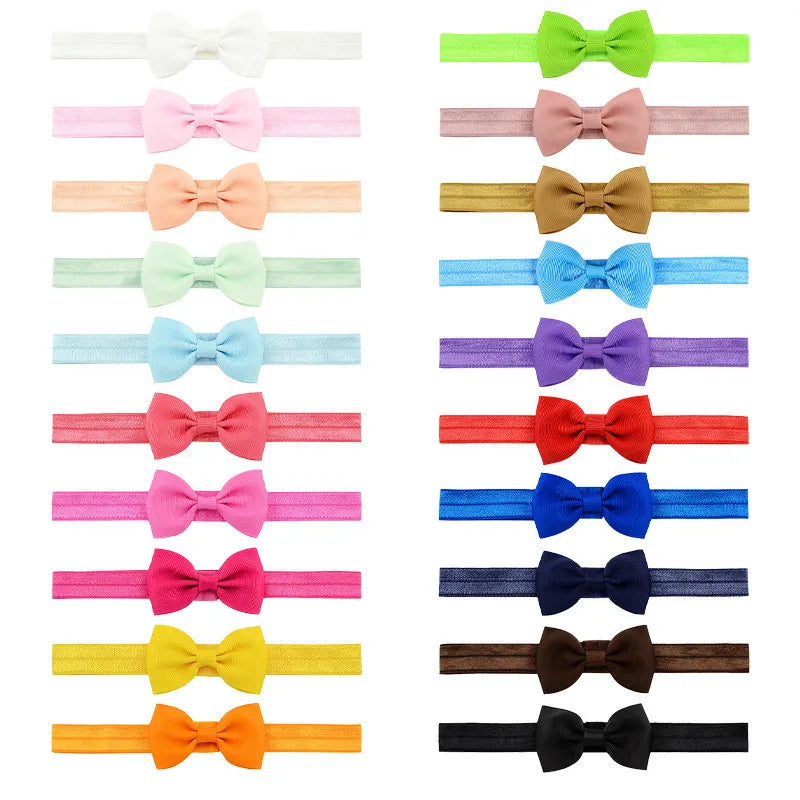 Explosive New Hairband Simple Kidsren's Multi-color Optional Bow Rib Single Knot Headband Hot Sale