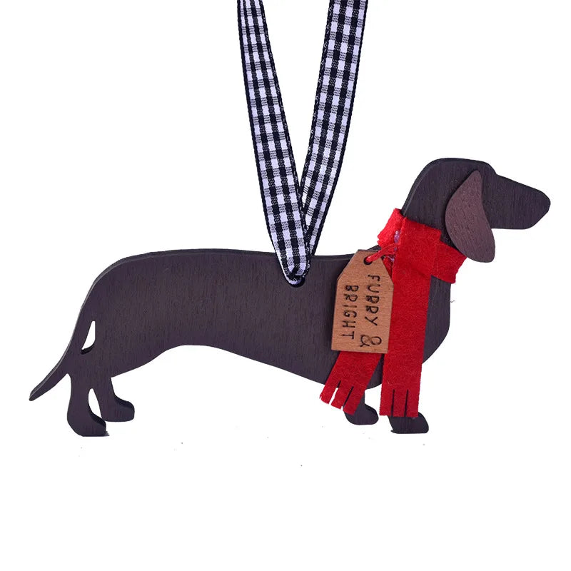 Christmas Decorations Scarf Dog Pendant Christmas Tree Ornaments Scene Dressing Up Supplies Classical American New Style