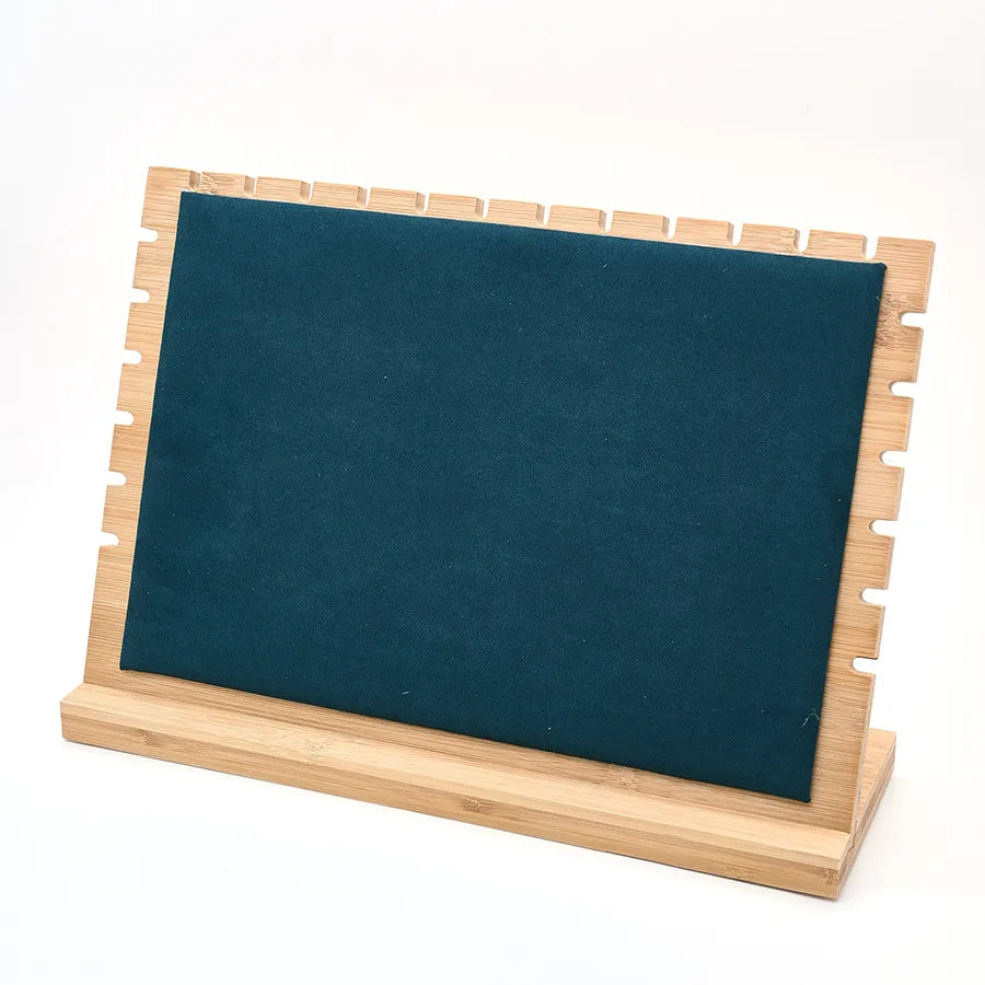 1 Piece Bamboo Flannel Handmade Simple Style Rectangle Jewelry Display Jewelry Rack