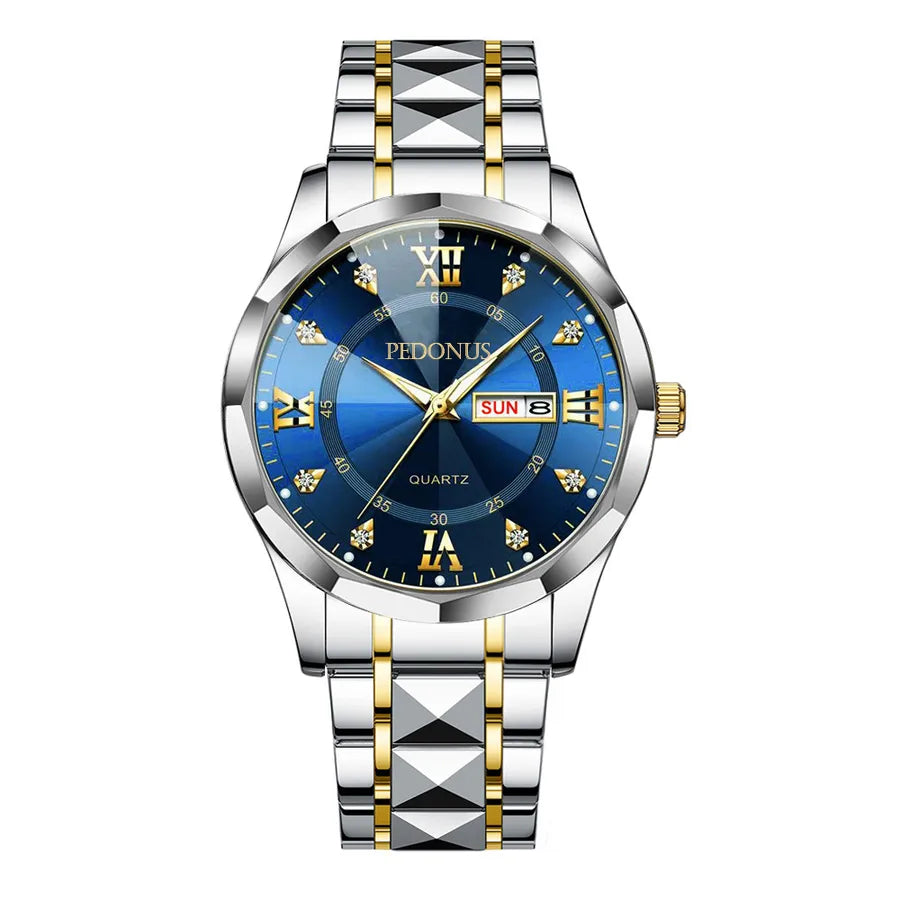 Explosive Watch Men's Watch Luminous Waterproof Business Casual Quartz Rivet Steel Belt Men's Watch Wholesale