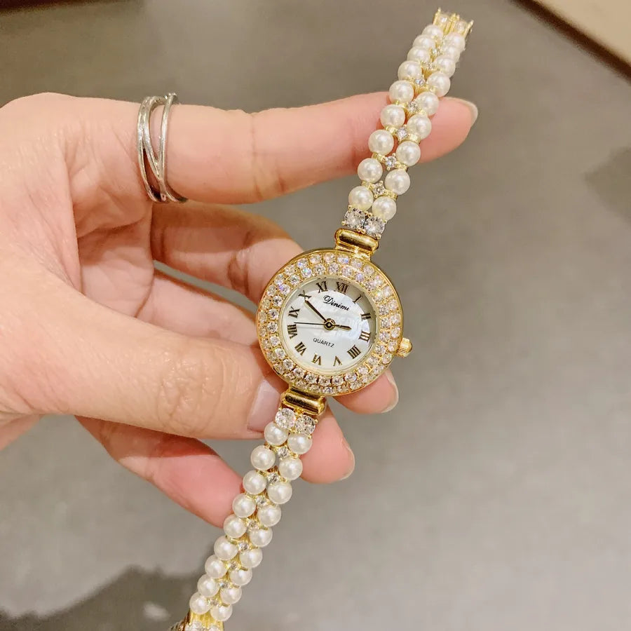 Elegant Solid Color Jewelry Buckle Quartz Watch Women's Watches