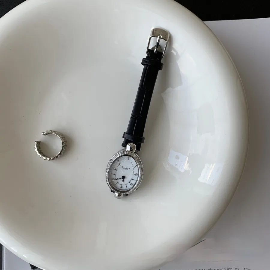 Casual Business Simple Style Oval Buckle Quartz Watch